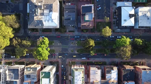 Bogota's northern area taken from the sky, with its characteristic buildings and its usual traffic