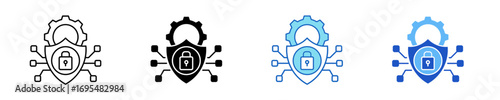 Cyber Security  Icon Set Multiple Style Collection