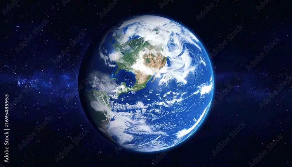 Obraz premium Earth Globe in Space Global Perspective with Science Climate Change Concept, and Background.