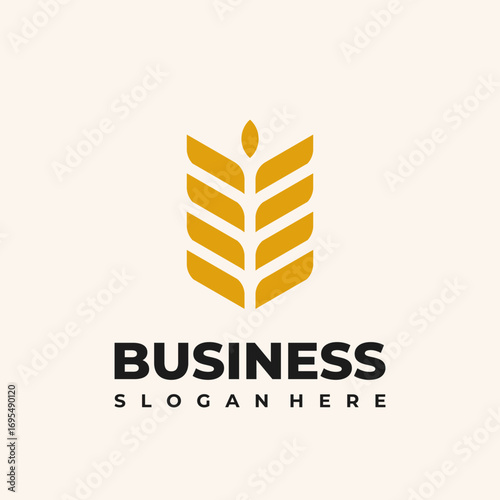 Luxury Grain wheat logo concept, Agriculture wheat Logo Template vector icon