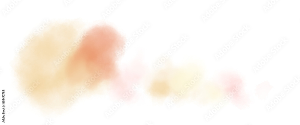 Obraz premium 水彩滲むオレンジの甘い感じのあしらいイラスト素材
