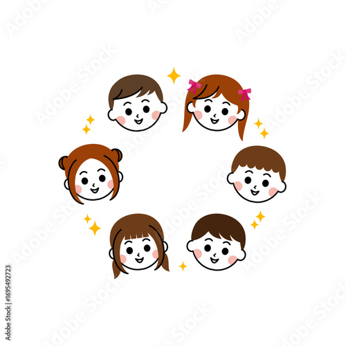 子供たちの輪　キラキラ