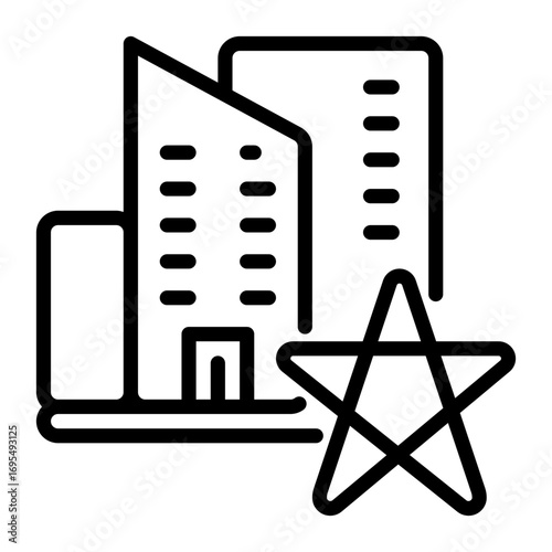 Hotel icon, line icon style