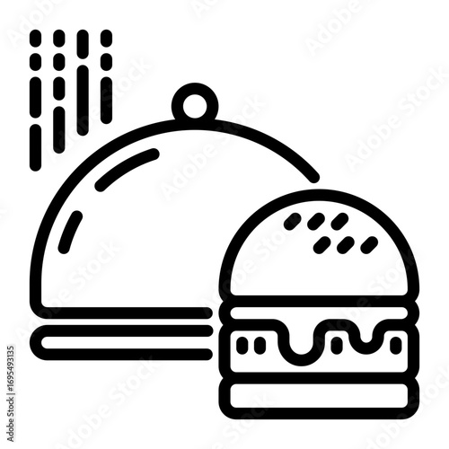 fast food icon, line icon style