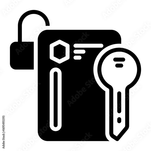 key icon, glyph icon style