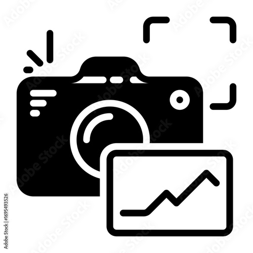 photo camera icon, glyph icon style