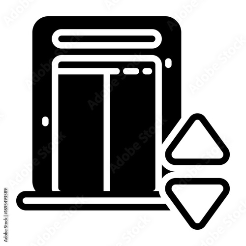 elevator icon, glyph icon style