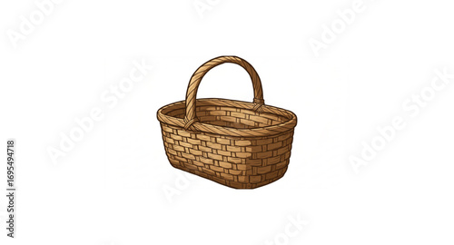 empty wicker basket