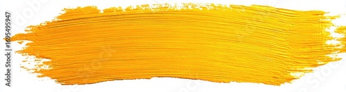 Bold, bright yellow paint stroke
