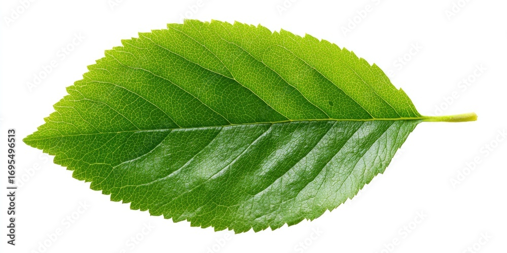 Fototapeta premium Close-up of a vibrant green leaf (2)