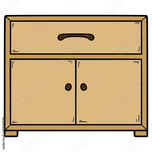 drawer illustration hand drawn isolated vector