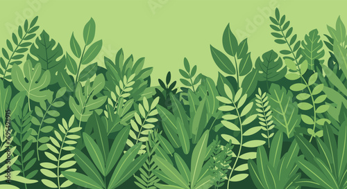 Lush tropical leaves creating a vibrant jungle backdrop perfect for nature inspired designs and branding