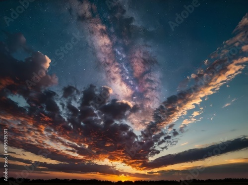 sunset in the sky