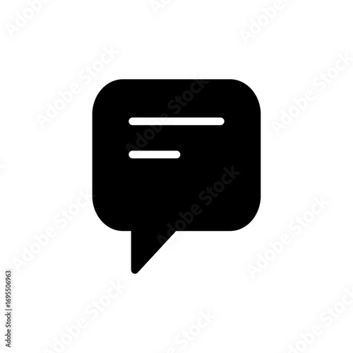 Chat icon vector for web and mobile app. speech bubble sign and symbol. comment icon. message