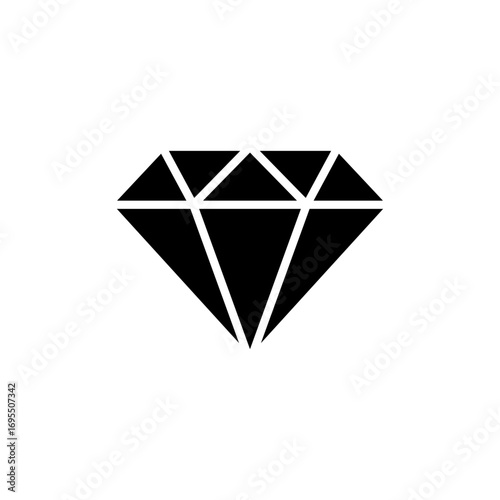 Diamond icon vector for web and mobile app. diamond gems sign and symbol