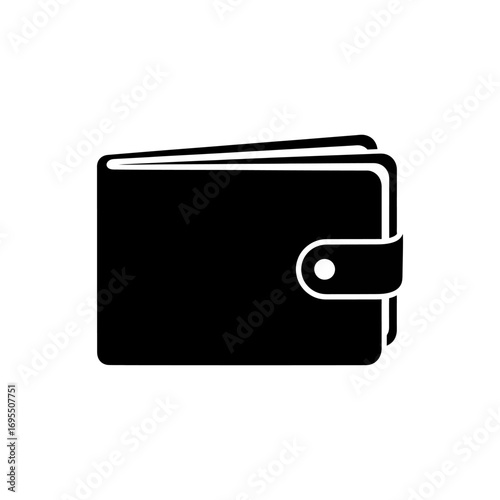 Black leather wallet with credit cards in a business portfolio case