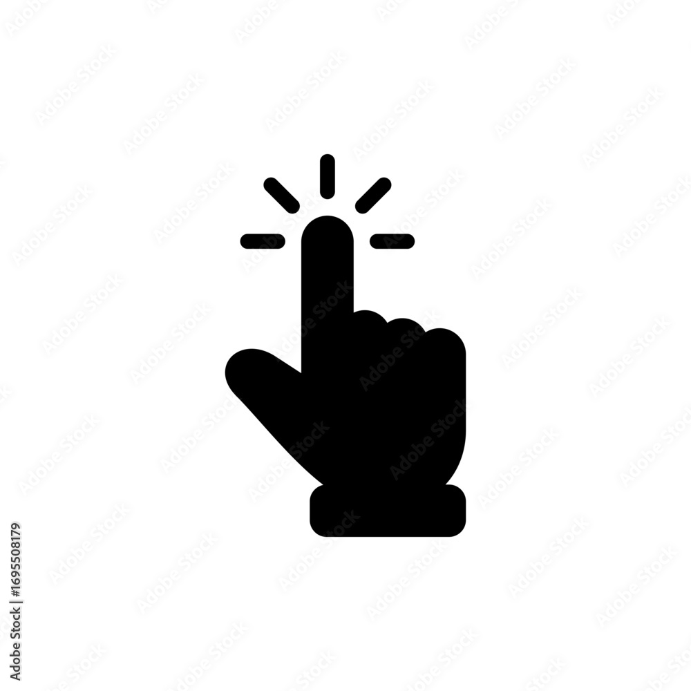 Obraz premium Hand cursor icon vector for web and mobile app. cursor sign and symbol. hand cursor icon clik