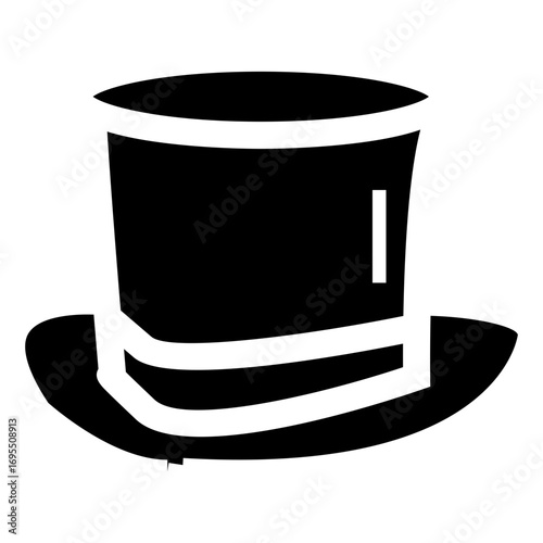 vector illustration of a magic hat glyph icon