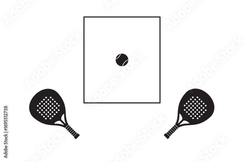 padel racket and ball