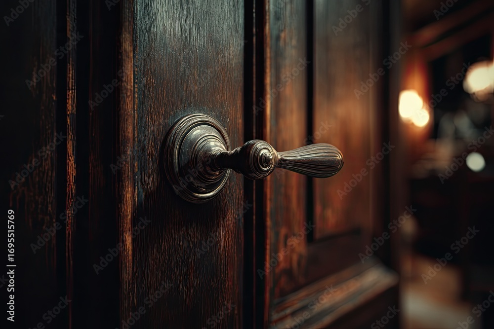 Fototapeta premium Close-up of an antique door handle