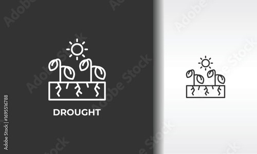 Drought Vector, Icon Or Logo Sign Isolated Symbol Illustration