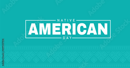 Native American Day is a holiday. It's a day in honor of Native Americans. Poster, card, banner design Background