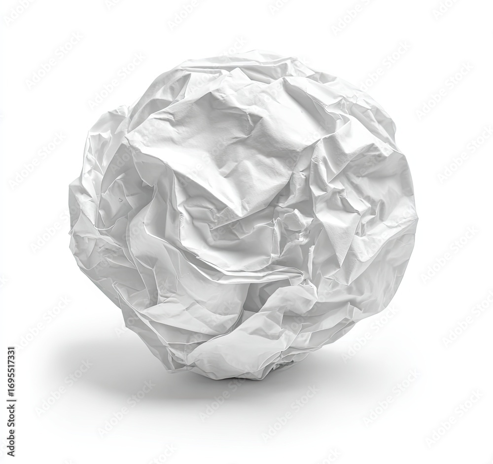 Obraz premium Crumpled white paper ball (28)
