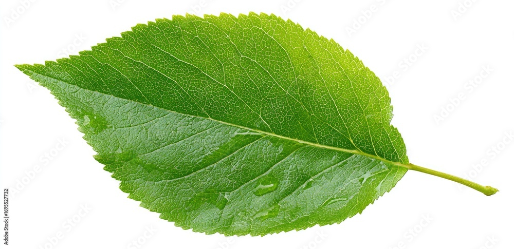 Obraz premium Vibrant green leaf, isolated (1)