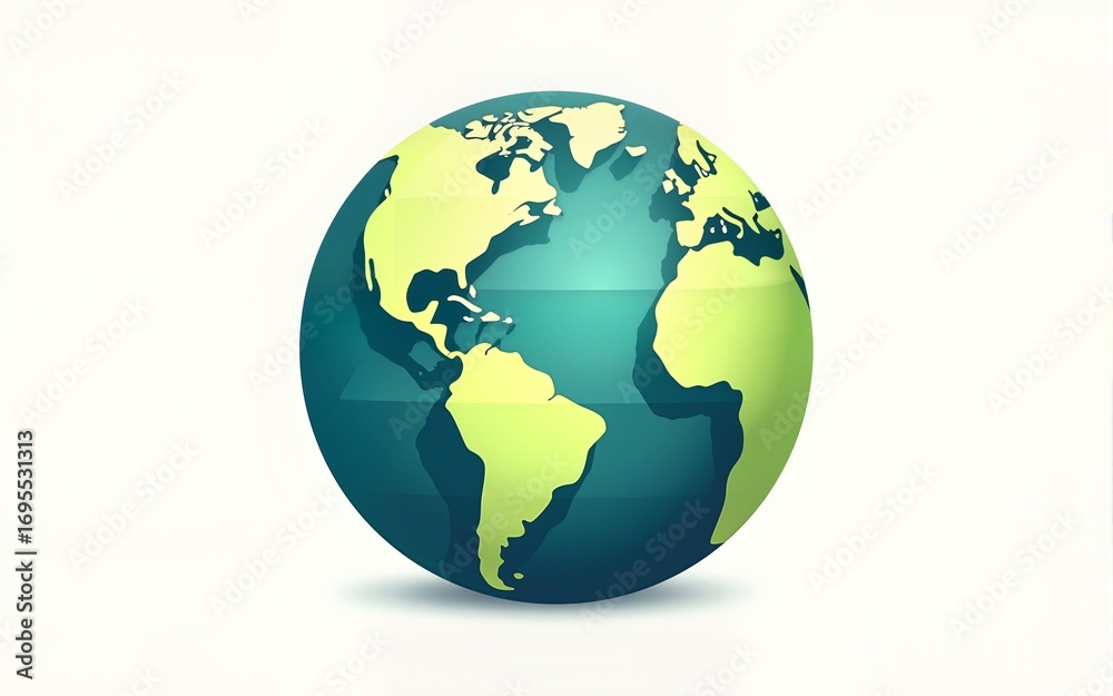 Naklejka premium Happy world environment day. Earth day with the globe, geometric shape. Abstract book cover and background geometric vector illustration template. High quality