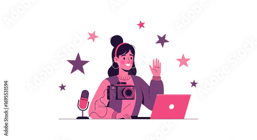 Creative Content Creator Live Streaming, Embracing Modern Technology and Connectivity Online