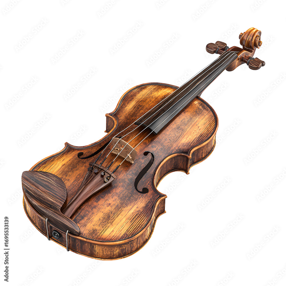 Fototapeta premium Classic Wooden Violin for Orchestral Performance and Melodic Expression with Rich Tonal Quality