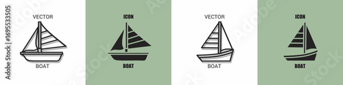 Ship icon line. Ship vector illustration.