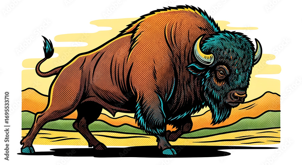 Fototapeta premium bison in the wild