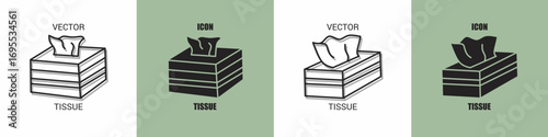 Tissue icon line. Tissue vector illustration.