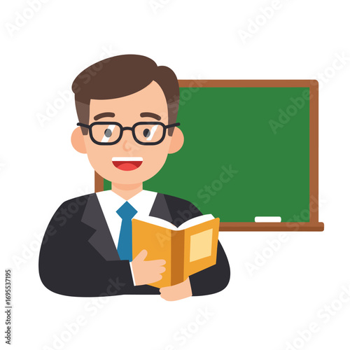 funny cartoon casual man