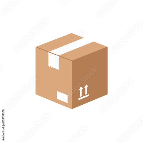 open cardboard box