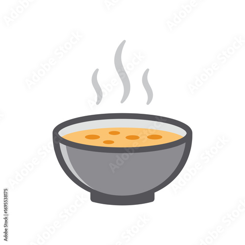 hot soup in bowl