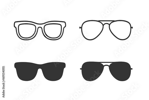 Remember icon set with linear and silhouette styles, vector cartoon illustration collection of memory symbols, transparent background, ordered simple design elements for UI and UX