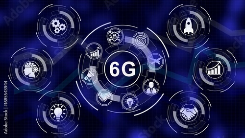 Modern 6g technology concept illustrating innovation and future telecommunication advancement