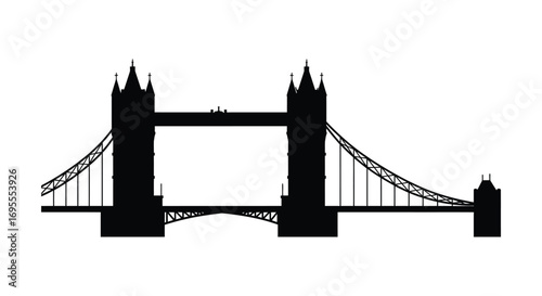 tower bridge silhouette stands bold against clear sky