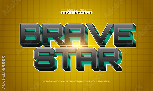 brave star editable text effect for super