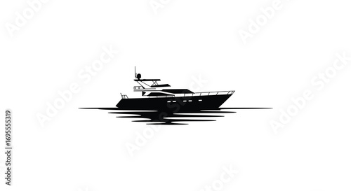a sleek modern yacht floating on calm waters