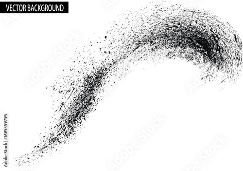 dust isolated on white background, with clipping path , a burst of black sand. Black grainy texture isolated on white background. Dust overlay. Dark noise granules.eps