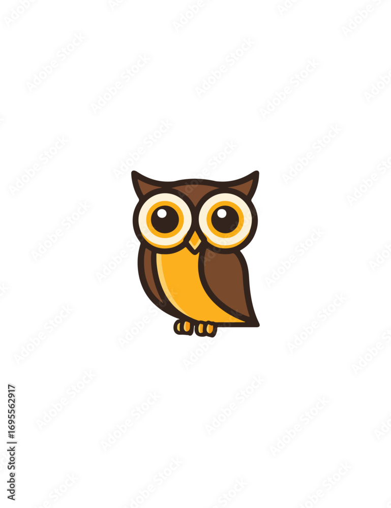 Naklejka premium Cute cartoon owl illustration