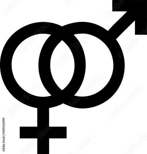 Simple flat male gender symbol icon for design and web