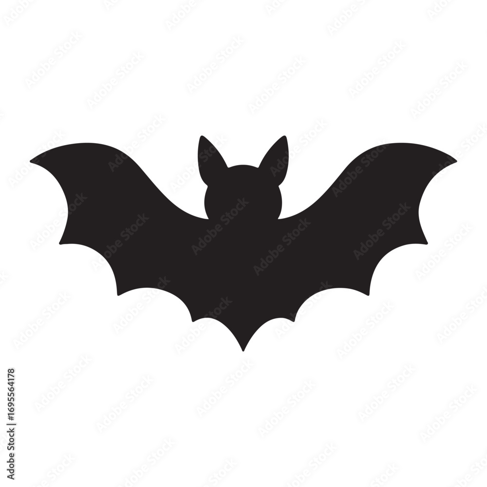 Fototapeta premium halloween bats black silhouette isolated on white background