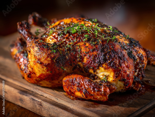 Wallpaper Mural Roasted Whole Chicken with Herbs – AI Generative Torontodigital.ca