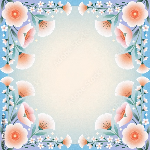 abstract geometric background, floral pattern