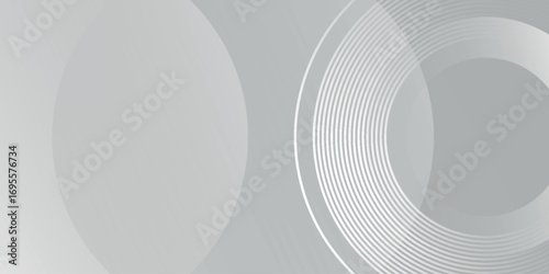 Gray and white gradient background with dynamic geometric lines. Modern abstract background, futuristic graphics. Vector illustration. EPS. 3