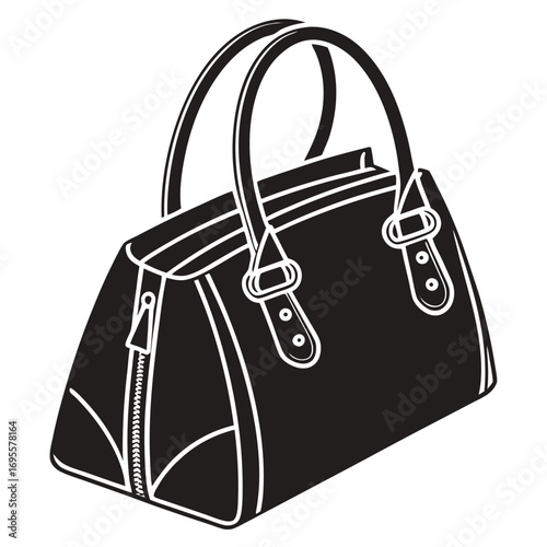 vector illustration of handbag
